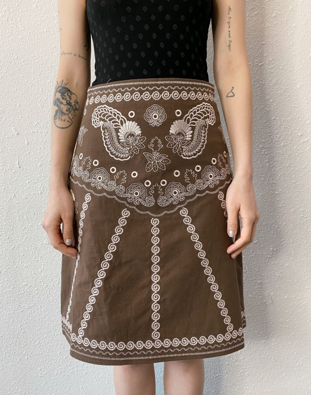 Bohemian Embroidered Skirt #250407